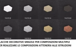 Accessori-Top Light Toplight placca esagonale metallo foglia oro per plafoniera hexagon