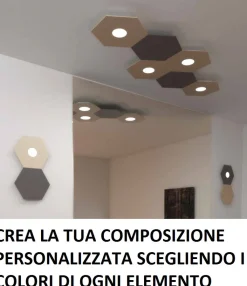 Accessori-Top Light Toplight placca esagonale metallo foglia oro per plafoniera hexagon