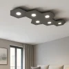 Plafoniere Moderne-Top Light plafoniera antracite esagonale moderna