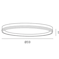 Plafoniere Moderne-Top Light plafoniera da cucina moderna area bianca rotonda led 55w cct