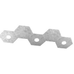 Plafoniere Moderne-Top Light Toplight plafoniera hexagon 3 luci led + 2 placche foglia argento