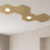 Plafoniere Moderne-Top Light plafoniera led componibile 2 luci + 2 placche foglia oro