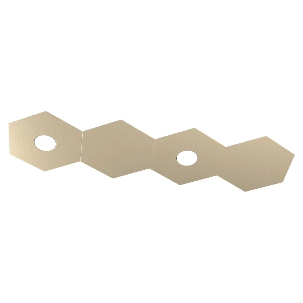 Plafoniere Moderne-Top Light Toplight plafoniera led componibile 2 luci + 2 piastre moderna sabbia