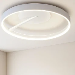 Plafoniere Moderne-Top Light plafoniera malika bianca rotonda per soggiorno moderno led 42w cct