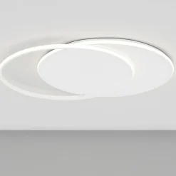 Plafoniere Moderne-Top Light plafoniera mercury bianca per cucina moderna design cerchi led 65w cct