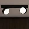 Plafoniere Moderne-Top Light Toplight plafoniera moderna nera con due faretti led orientabili