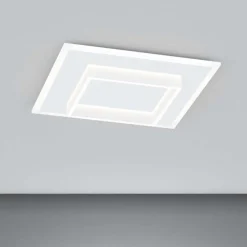 Plafoniere Moderne-Top Light plafoniera moderna wish bianca quadrata per soggiorno led cct