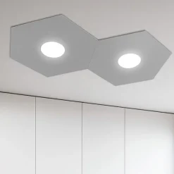 Plafoniere Moderne-Top Light plafoniera moderna grigio esagoni