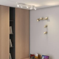Plafoniere Moderne-Top Light Toplight plafoniera moderna tre luci orientabili sabbia