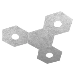Plafoniere Moderne-Top Light plafoniera moderna led 3 luci + piastra decoro foglia argento
