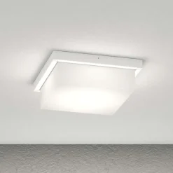 Plafoniere Da Esterno-Top Light plafoniera per esterno miami bianca quadrata