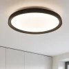 Plafoniere Moderne-Top Light plafoniera plana nera led 44w cct biemissione per cucina moderna