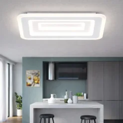 Plafoniere Moderne-Top Light plafoniera zoom bianca rettangolare led cct per cucina