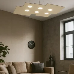 Lampadari Moderni-Top Light Toplight plate lampadario soggiorno moderno sabbia
