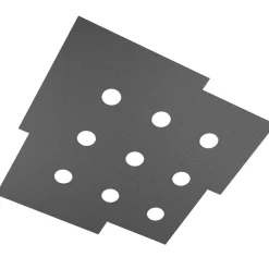 Plafoniere Moderne-Top Light Toplight plate plafoniera led gx53 nove luci luminosa per salotto metallo antracite
