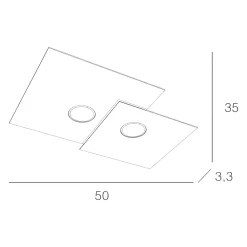 Plafoniere Moderne-Top Light plate plafoniera moderna antracite