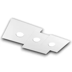 Plafoniere Moderne-Top Light plate plafoniera per cucina moderna squadrata bianca