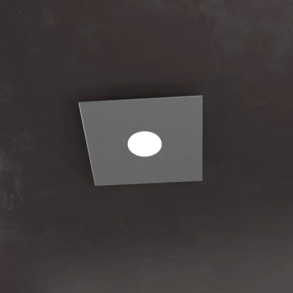 Plafoniere Moderne-Top Light plate plafoniera quadrata antracite