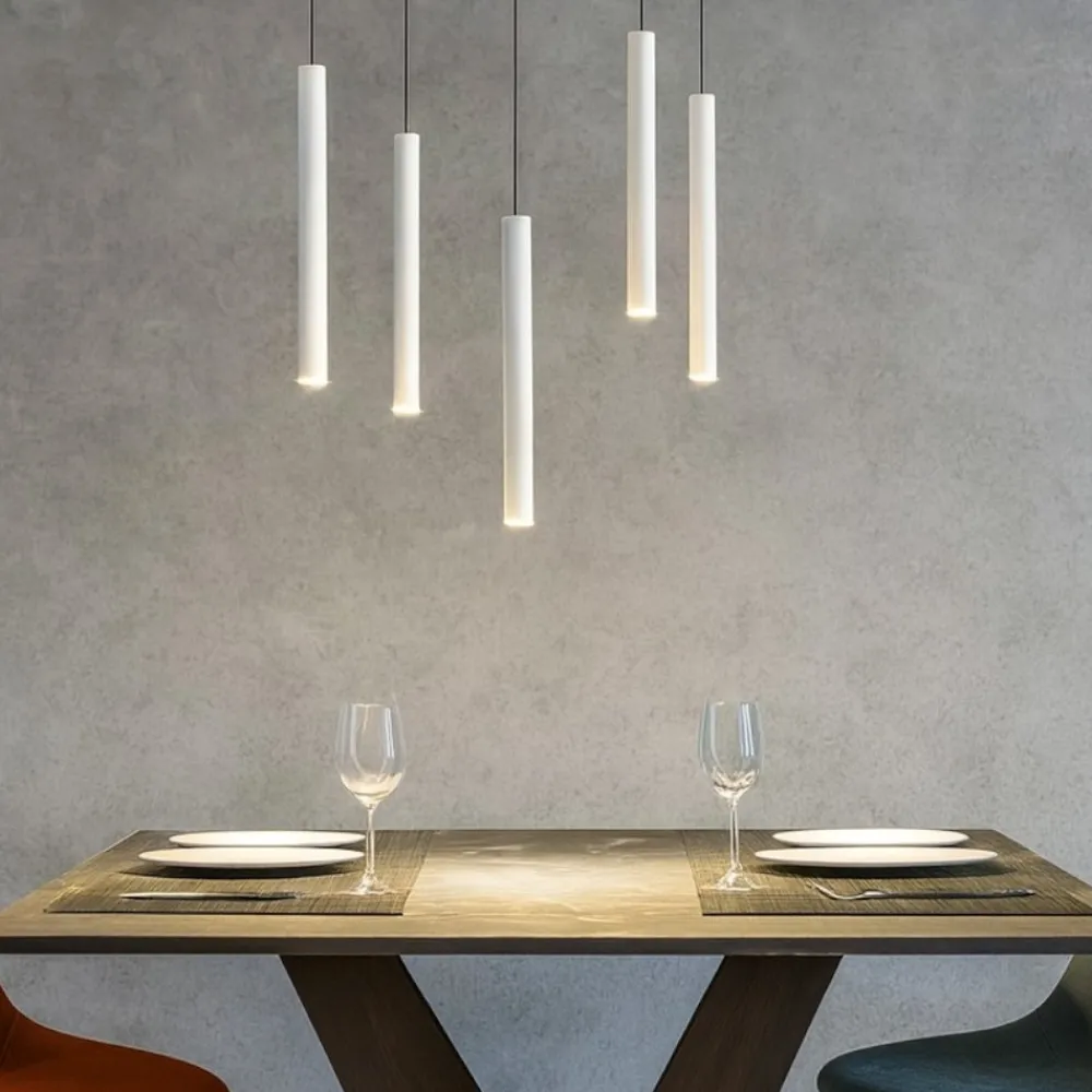 Lampadari Moderni-Top Light round tube lampadario cilindri bianchi per salotto