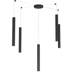 Lampadari Moderni-Top Light round tube lampadario moderno cilindri nero