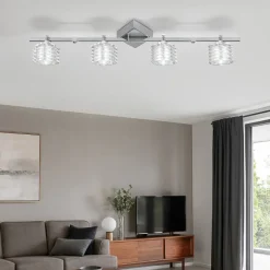 Plafoniere Moderne-Top Light rubik plafoniera con faretti cubi in vetro orientabili