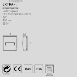 Segnapasso Led-Top Light segnapasso a parete per esterni moderno antracite led 3w cct ip65