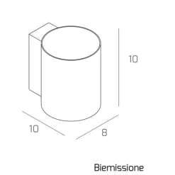 Applique Da Parete-Top Light shape appliques moderna led doppio fascio di luce grigio