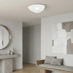 Plafoniere Moderne-Top Light shape plafoniera bianca design moderna