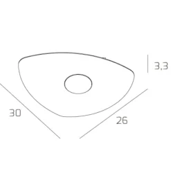 Plafoniere Moderne-Top Light shape plafoniera bianca design moderna