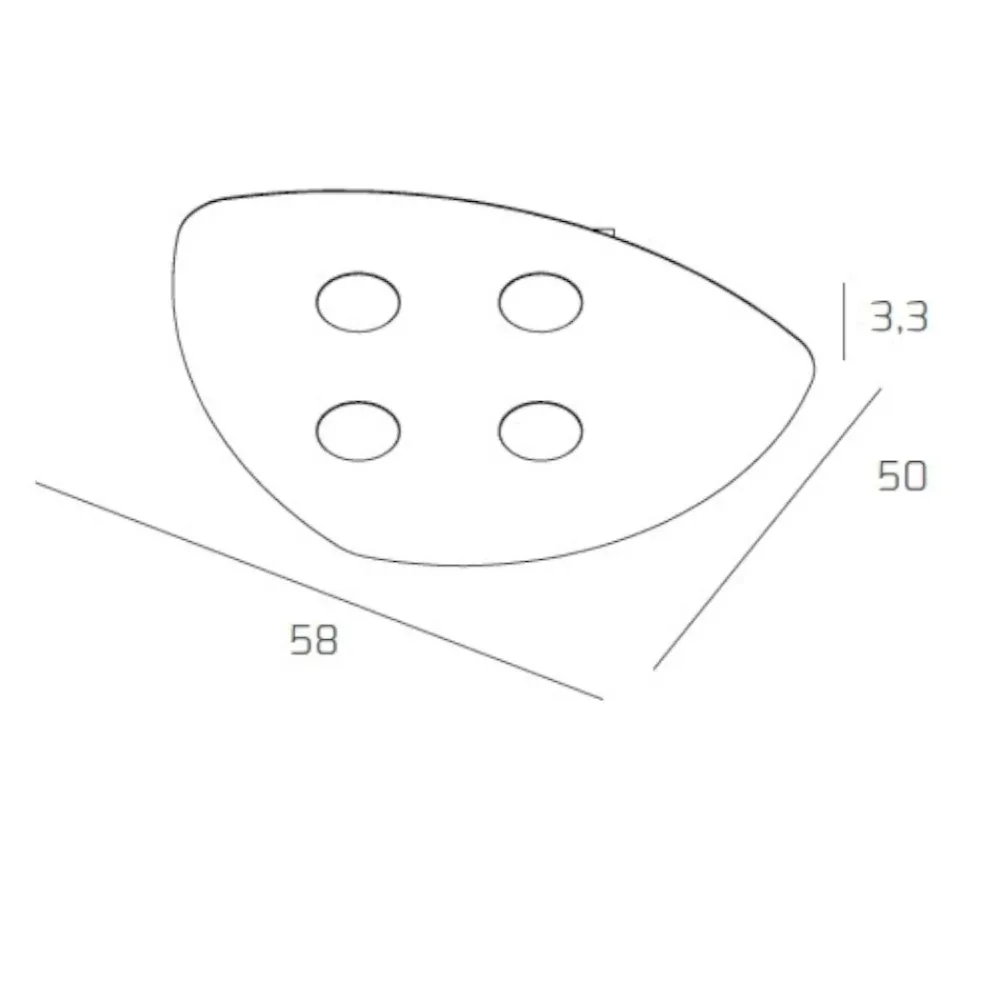 Plafoniere Moderne-Top Light Toplight shape plafoniera da cucina moderna grigio