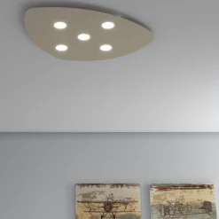 Plafoniere Moderne-Top Light Toplight shape plafoniera sabbia moderna per soggiorno