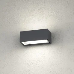 Applique Da Esterno-Top Light spa applique da esterno rettangolare antracite ip54