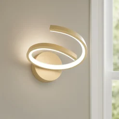 Applique Da Parete-Top Light tornado applique led 12w 3000-4000k moderna oro