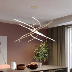 Lampadari Moderni-Top Light Toplight tornado lampadario per soggiorno oro led 4000k - 3000k