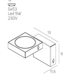 Applique Da Parete-Top Light Toplight up applique lampada da parete marrone moderna