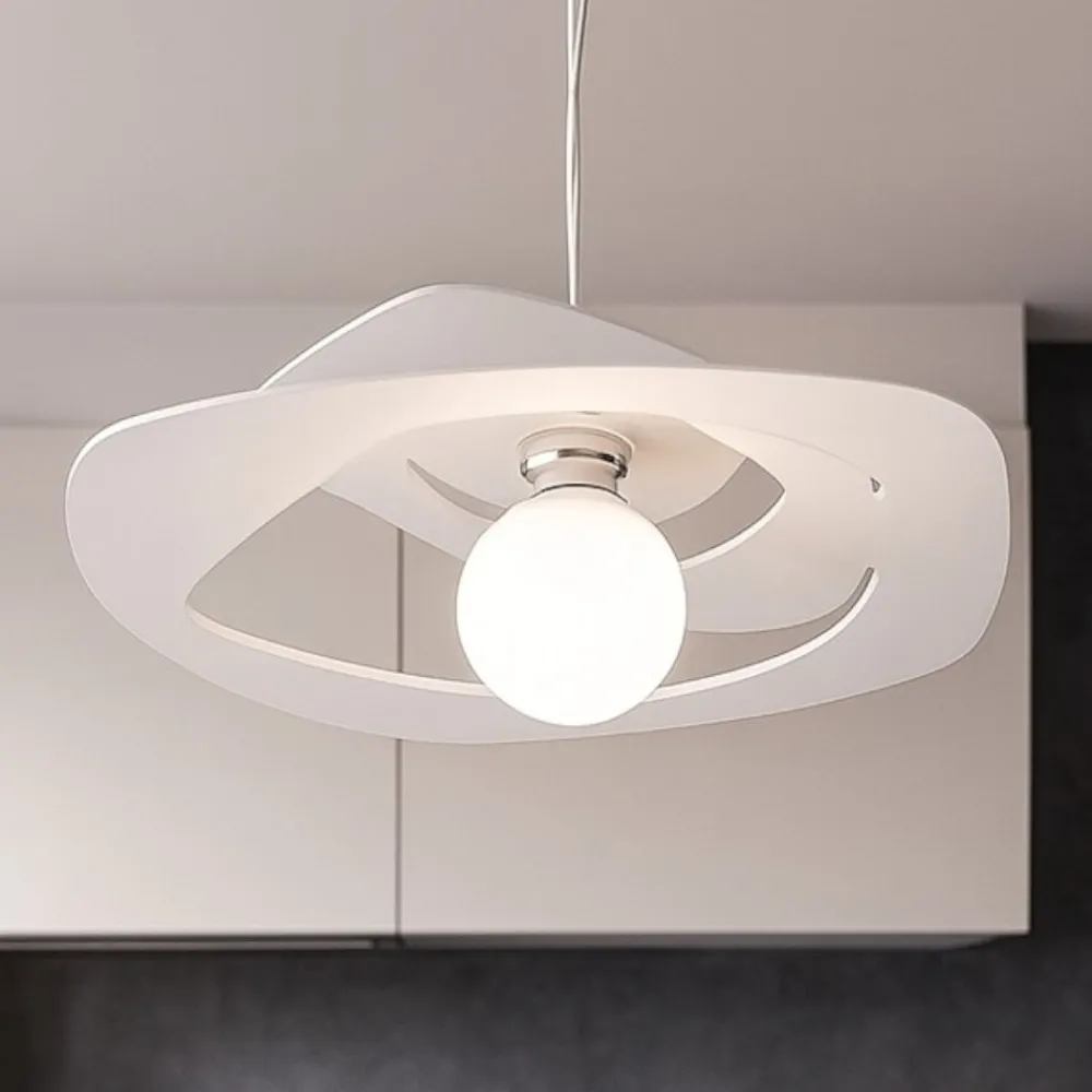 Lampadari Cucina-Top Light Toplight warped 65cm lampadario per cucina moderna bianco