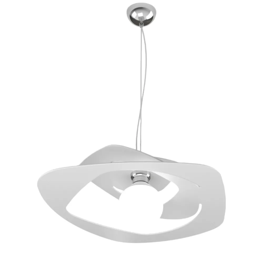 Lampadari Cucina-Top Light Toplight warped 65cm lampadario per cucina moderna bianco