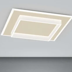 Plafoniere Moderne-Top Light wish plafoniera led 58w cct design quadrato sabbia