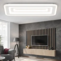 Plafoniere Moderne-Top Light zoom grande plafoniera moderna rettangolare led cct