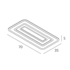Plafoniere Moderne-Top Light zoom grande plafoniera moderna rettangolare led cct