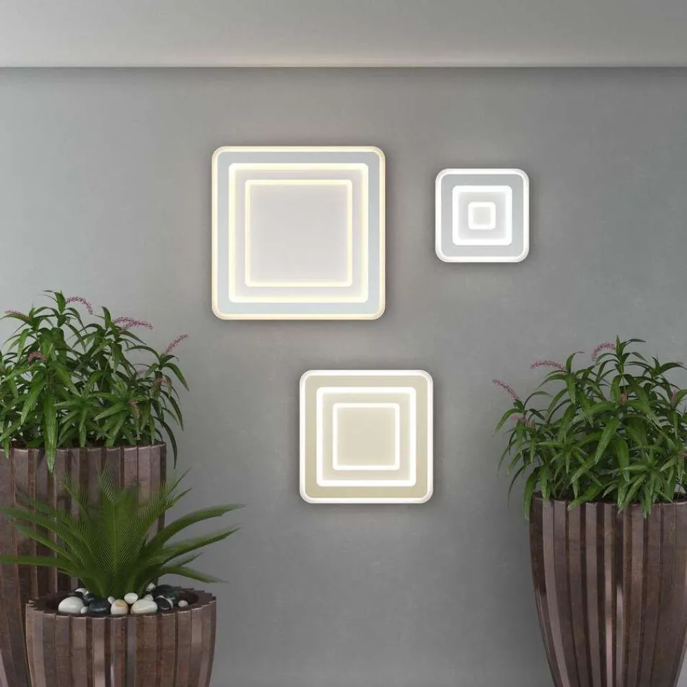 Plafoniere Moderne-Top Light zoom sabbia plafoniera moderna quadrata per soggiorno led 75w cct