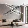 Lampadari Moderni-Top Light Tornado lampadario moderno 69w 3000k nero per soggiorno