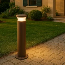 Lampioni Da Giardino-Ideal Lux Torre pt1 h80 lampione da giardino ip65 marrone