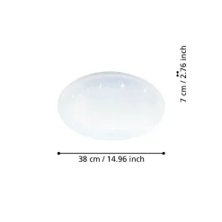 Plafoniere Moderne-Eglo Totari z plafoniera smart 38 cm efetto cristalli led 2700k a 6500k