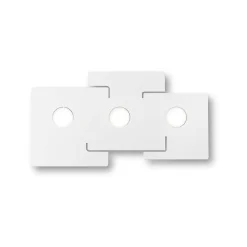 Plafoniere Moderne-Ideal Lux Totem pl3 plafoniera moderna squadrata per cucina tre luci