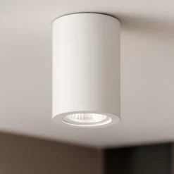 Faretti Da Soffitto-Ideal Lux Tower pl1 round faretto bianco cilindro