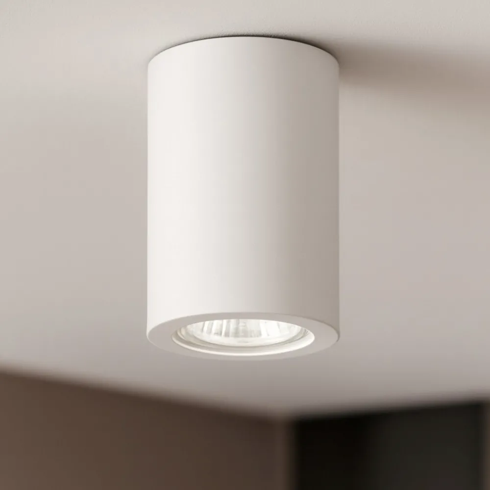 Faretti Da Soffitto-Ideal Lux Tower pl1 round faretto bianco cilindro