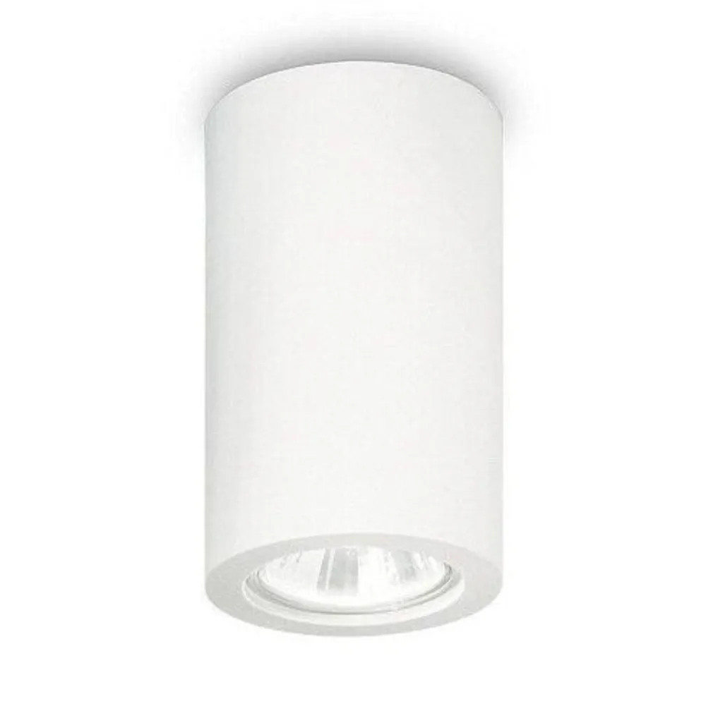 Faretti Da Soffitto-Ideal Lux Tower pl1 round faretto bianco cilindro