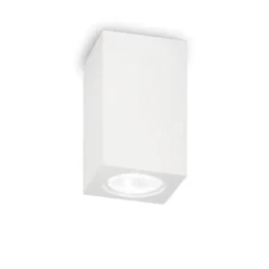 Faretti Da Soffitto-Ideal Lux Tower pl1 square faretto da soffitto squadrato gesso bianco