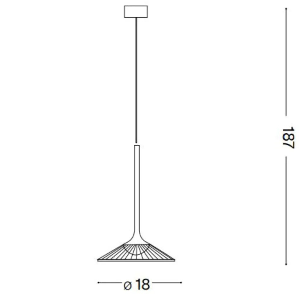 Lampade A Sospensione-Ideal Lux Tristan sp lampada a sospensione bianco led 5w 3000k